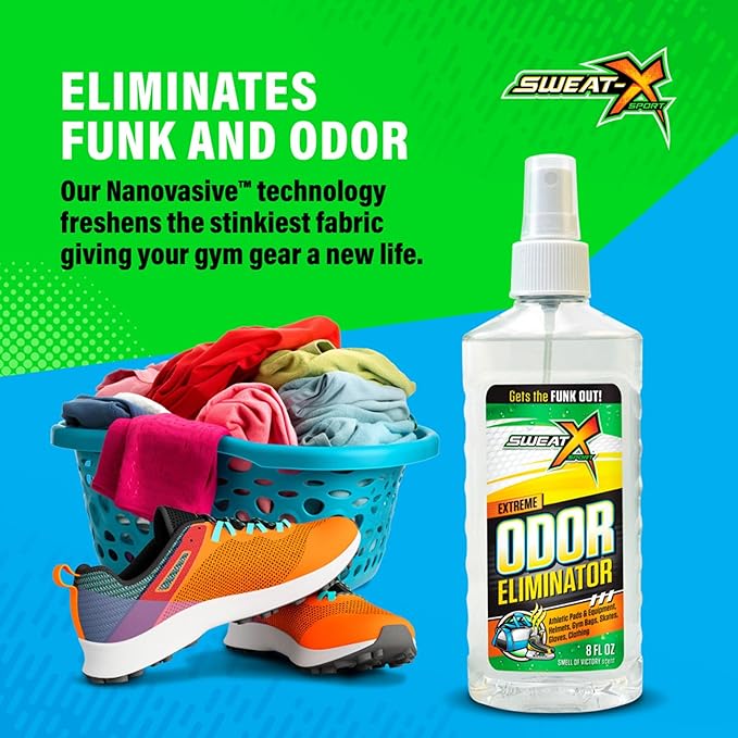 Extreme Odor Spray - Multipurpose No-Wash Deodorizer - Ideal for Shoes and Gym Clothing - Victory Scent (8 Fl Oz) - 6 Pack