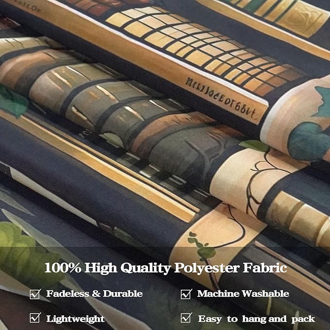 Accnicc Fantasy Forest Bookshelf Tapestry Witchy Fairy Tree Mushroom Retro Backdrop Tapestries Wall Hanging Vintage Library Book Tapestry for Bedroom Living Room Dorm 80 x 60 inch