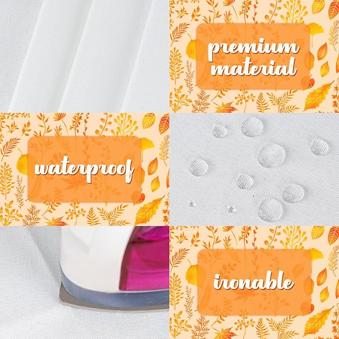 Fall Tablecloth Orange Pumpkin Table Cloth 54"x72", Waterproof Fall Table Cover for Fall Harvest Party Decoration