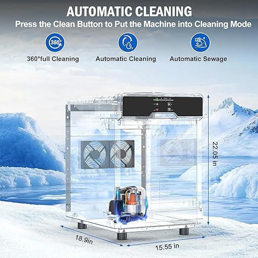 Nugget Ice Maker Countertop, 40 LBS/Day with 10 LBS Storage Bin, Freestanding/Countertop Ice Maker Machine Stainless Steel, Soft Chewable Pellet Ice Machine for Home Bar Kitchen Office, Self-Cleaning