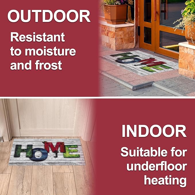 Floor Mat - for Indoor and Outdoor Use - Doormat - Non-Slip - Front Door Shoe Scraper - Size: 17x29