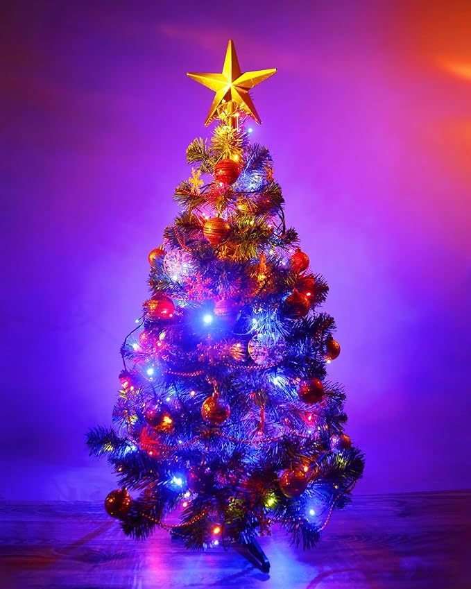 2 Pack Fairy Lights Battery Operated, String Lights Waterproof Silver Wire 5 Feet 60 Led Firecracker Starry Lights for DIY Wreath Wedding Party Bedroom Mason Jar Holiday Christmas Decor, Multicolor