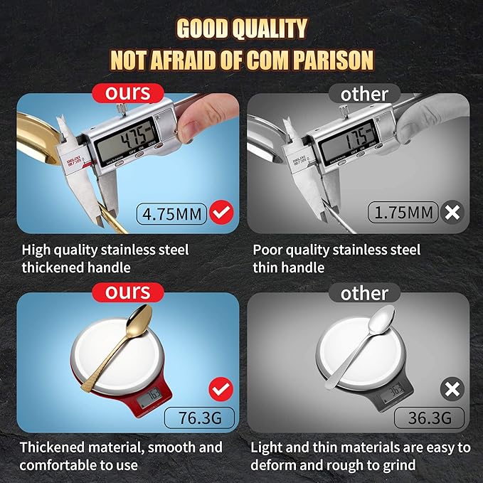 Hammered Gold Silverware Set for 8,Stainless Steel 40-Piece Modern Cutlery Set,Mirror Polished Heavy Duty Flatware Set Utensil Set,Knives Spoons and Forks Set,Dishwasher Safe