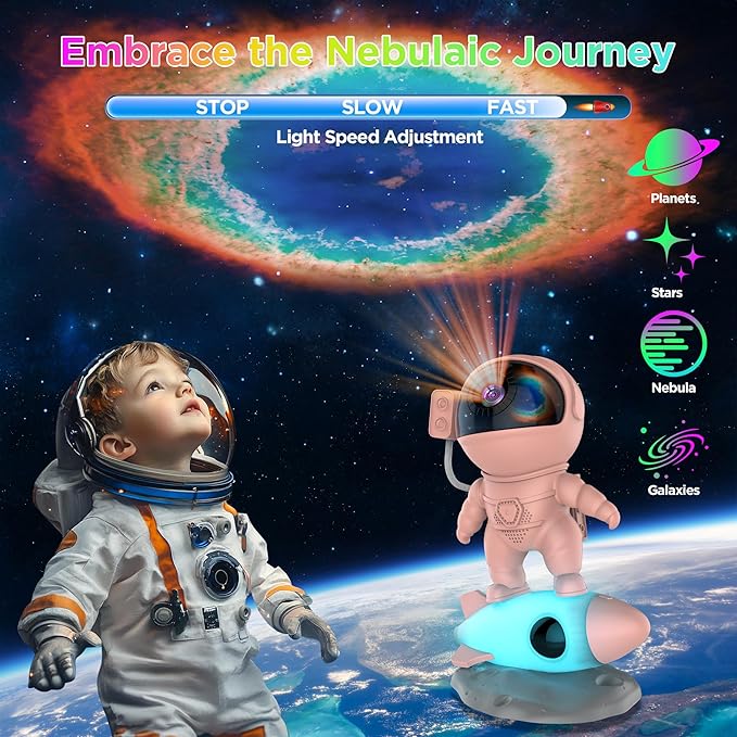 Galaxy Projector, 12 in 1 HD Planetarium Astronaut Galaxy Projector for Bedroom, Galaxy Star Night Light Projector for Kids Adults Gaming Room/Party/Home Décor