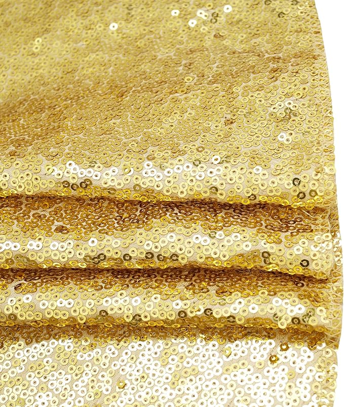 Eternal Beauty Christmas Tree Skirt, 36 Inch Gold Sequin Tree Skirt Small Xmas Tree Skirt for Christmas Tree Decorations