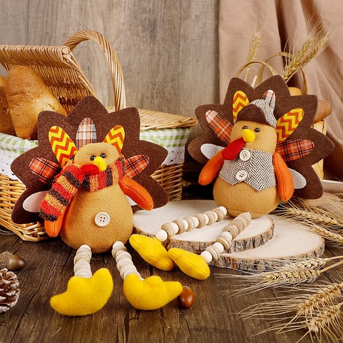 FORUP 14 Inch Turkey Thanksgiving Decoration for Home Autumn Fall Thanksgiving Harvest Decorations