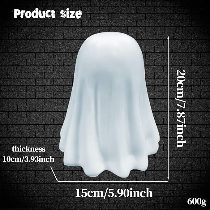 babyye Halloween Ghost Figurine, Spooky Resin Finger Statue, Porch and Indoor Spooky Home Halloween Decorations Indoor