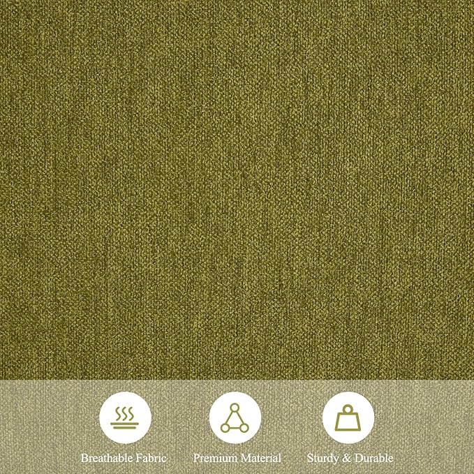 Furniliving 55” End of Bed Bench, Bedroom Bench with Button-Tufted, Large Upholstered Storage Ottoman Benches Entryway Bench with Storage Shoe Cabinet Bench, for Bedroom, Living Room, Linen, Green