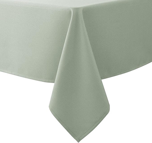 Biscaynebay Tablecloth for Rectangle Tables-60x108 Inch Sage Outdoor Picnic Table Cover-Rectangular Folding Reusable Table Cloths Water Resistant for Kitchen Camping Dining Room Patio Banquet Party