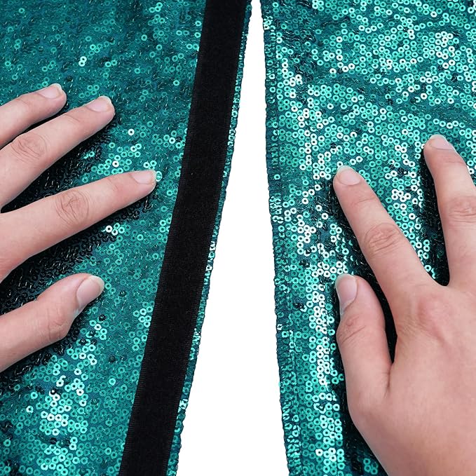 Eternal Beauty Christmas Tree Skirt, 50 Inch Teal Sequin Tree Skirt Small Xmas Tree Skirt for Christmas Tree Decorations