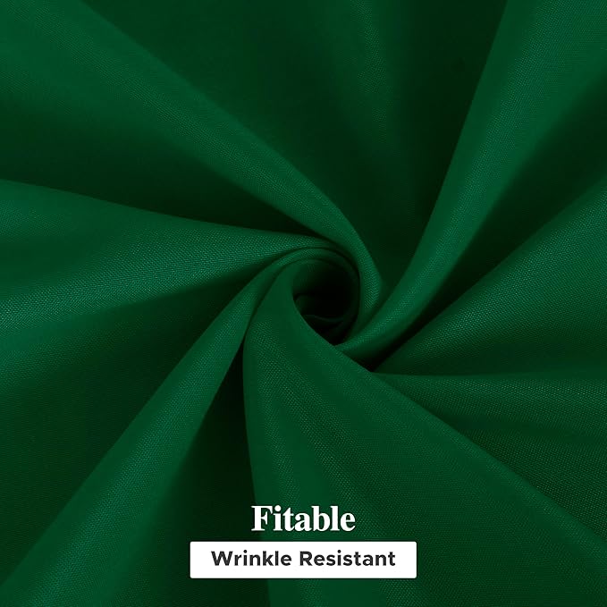 Fitable 6 Pack Hunter Green Rectangle Table Clothes - 90 x 132 Inch - Wrinkle and Stain Resistant Fabric Tablecloths, Washable Polyester Table Covers for Wedding Christmas Party Banquet Formal Events
