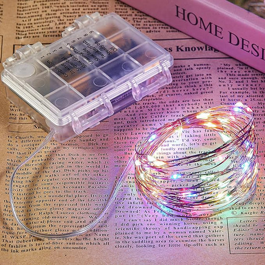1 Pack 65.6 Ft. Battery Operated Outdoor String Lights with Remote & Timer, LED Multi Color Fairy Lights, Waterproof Twinkle Lights for Bedroom, Dorm, Mason Jar, Wedding, Party, Christmas