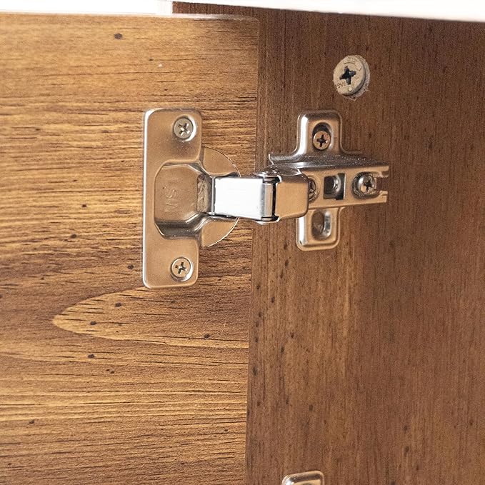 Modern TV Stand for TVs up to 85", Mid-Century Media Console with Checkered Cabinet Doors, Storage Drawers & Open Shelves, Wood Entertainment Center with Metal Legs