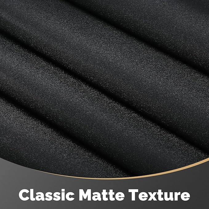 DOWELL Blackout Window Film, 100% Light Sun Blocking Static Cling Frosted Privacy Film for Glass, Heat Control Removable Window Tint, Room Darkening Cover for Day Sleep, Black, 35.4" x 118"