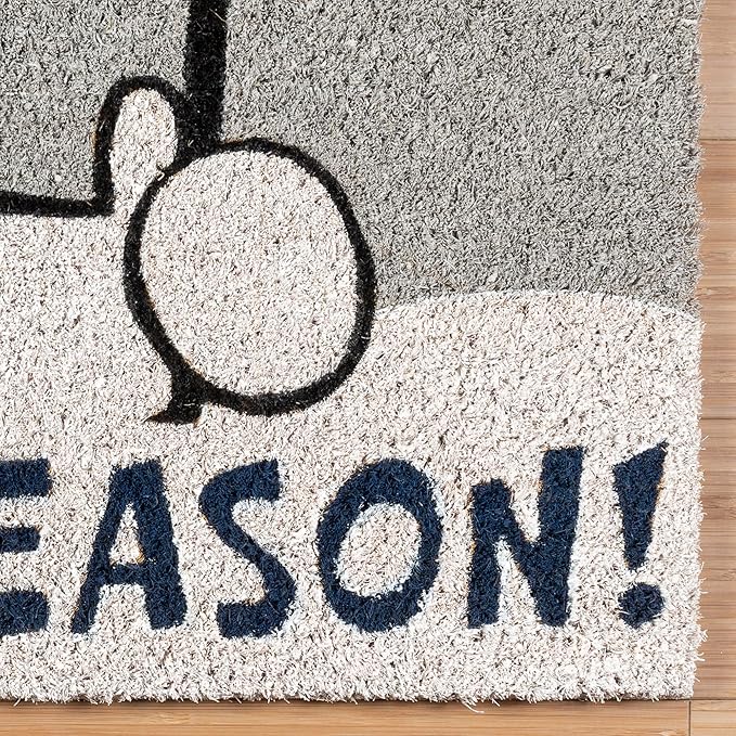 Gertmenian Paramount Frosty Coir Doormat - 2x3 Welcome Mat (2-Pack), Ideal for High Traffic Areas in Front Door, Garage, Entryway - Blue/Celebrate, 80026