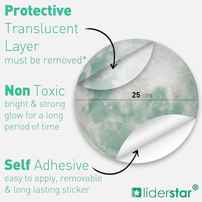 Stars for Ceiling – Glow in The Dark Stars and Moon Wall Decals for Kids Bedroom or Nursery, Luminous Star Stickers for Ceiling, Self-Adhesive Fluorescent Night Sky Decor, Gift for Boys and Girls