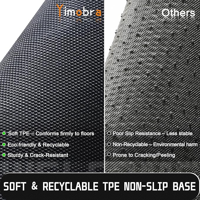 Yimobra Welcome Mat, Heavy Duty Sturdy Door Mats for Home Entrance Outdoor Indoor, Front Doormat for Outside Patio Floor Entry Porch Garage Office, Waterproof, Low Profile, 47 x 24, Yellow