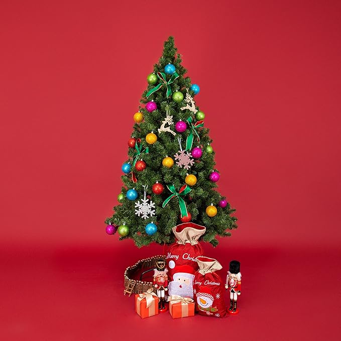 Every Day is Christmas Ornaments, Shatterproof Christmas Tree Ornament Set, Christmas Balls Decoration 35 Count (2.75"/70mm, Glitter Rainbow)