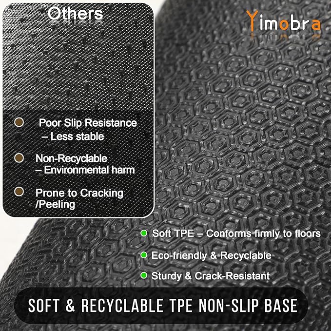 Yimobra Welcome Mat Outdoor Indoor, All-Season Waterproof Front Door Mat Outside Entrance, All-Weather Heavy Duty Non-Slip Doormat, Low Profile Porch Patio Entrance Mats, 47x32, Red