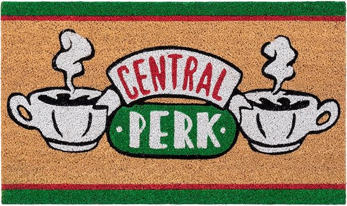 Gertmenian Friends Coir Doormat - 2x3 Welcome Mat (2-Pack), Ideal for High Traffic Areas in Front Door, Garage, Entryway - Paramount Central Perk/Welcome, 80028