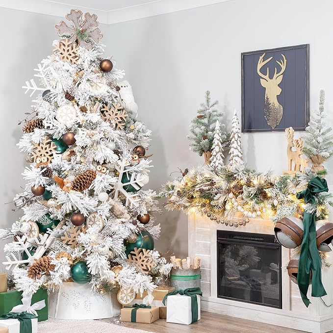 Fake Stuffed Owl Figure, 11-Inch Tall Bird for Craft, Halloween Prop or Christmas Tree Topper Use