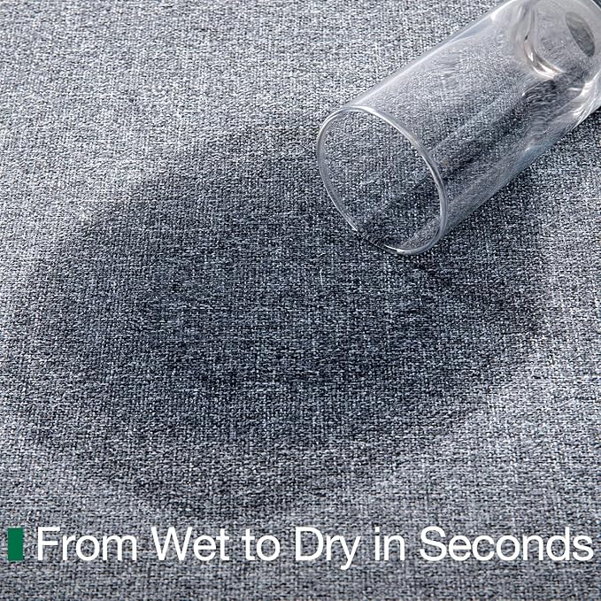 LUMI Ultra Thin Door Mat for Entryway,36"x59" Low Profile Non Slip Rubber Backing Indoor Doormat, Easy Clean Welcome Entrance Mat for Inside House, Patio,Light Grey