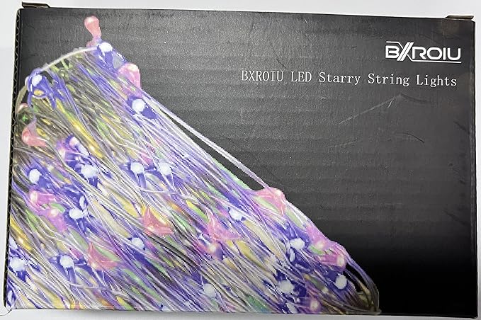 2 x Fairy Lights Battery Operated, Silver Wire Chains 8 Mode 5M 50 LEDs Timer String Lights with Remote Control for Bedroom Christmas Party Wedding Decoration (Multicolor)