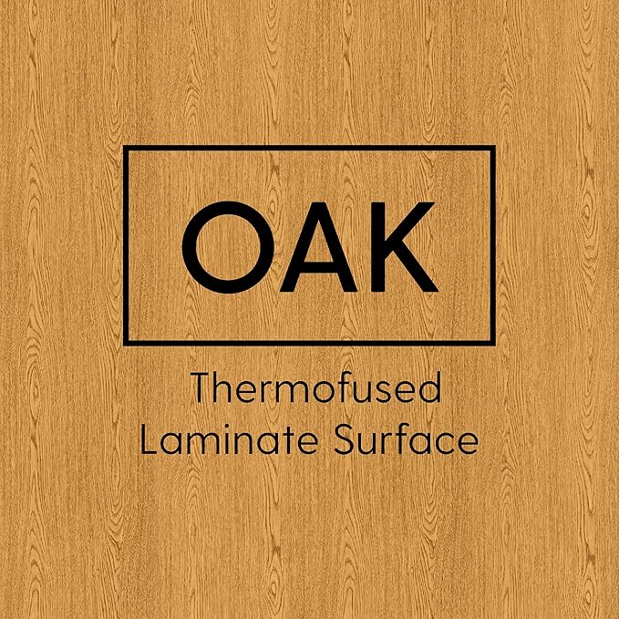 Factory Direct Partners FDP Rectangle Activity School and Kids Classroom Table (24 x 48 inch), Toddler Legs, Adjustable Height 15-24 inches - Oak Top and Navy Edge