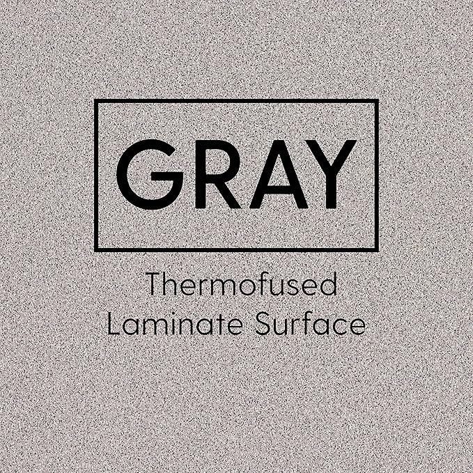 FDP Rectangle Activity School and Classroom Kids Table (36 x 60 inch), Toddler Leg, Adjustable Height 15-24 inches - Gray Top and Navy Edge